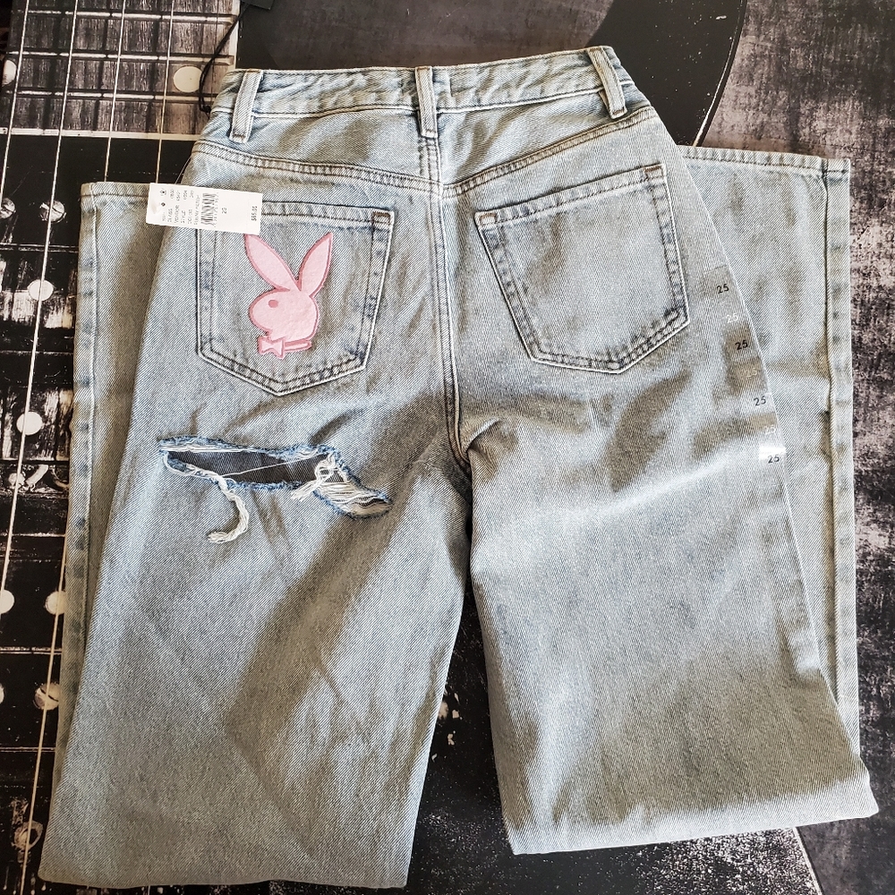 NWT Playboy Butt Rip Jeans - Picture 7 of 8